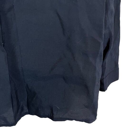 J Jill Womens Navy Blue V-Neck Collared Roll Tab Long Sleeve Tunic Top sz M - Picture 5 of 16